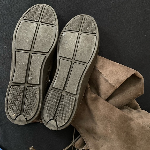 Stuart Weitzman Brown Stretch Suede Over The Knee Boots - Picture 6 of 12